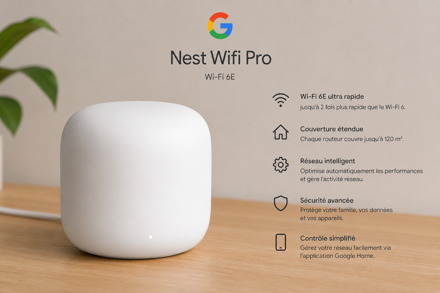 Routeur Wifi Google Nest Wifi Pro Wifi 6 E