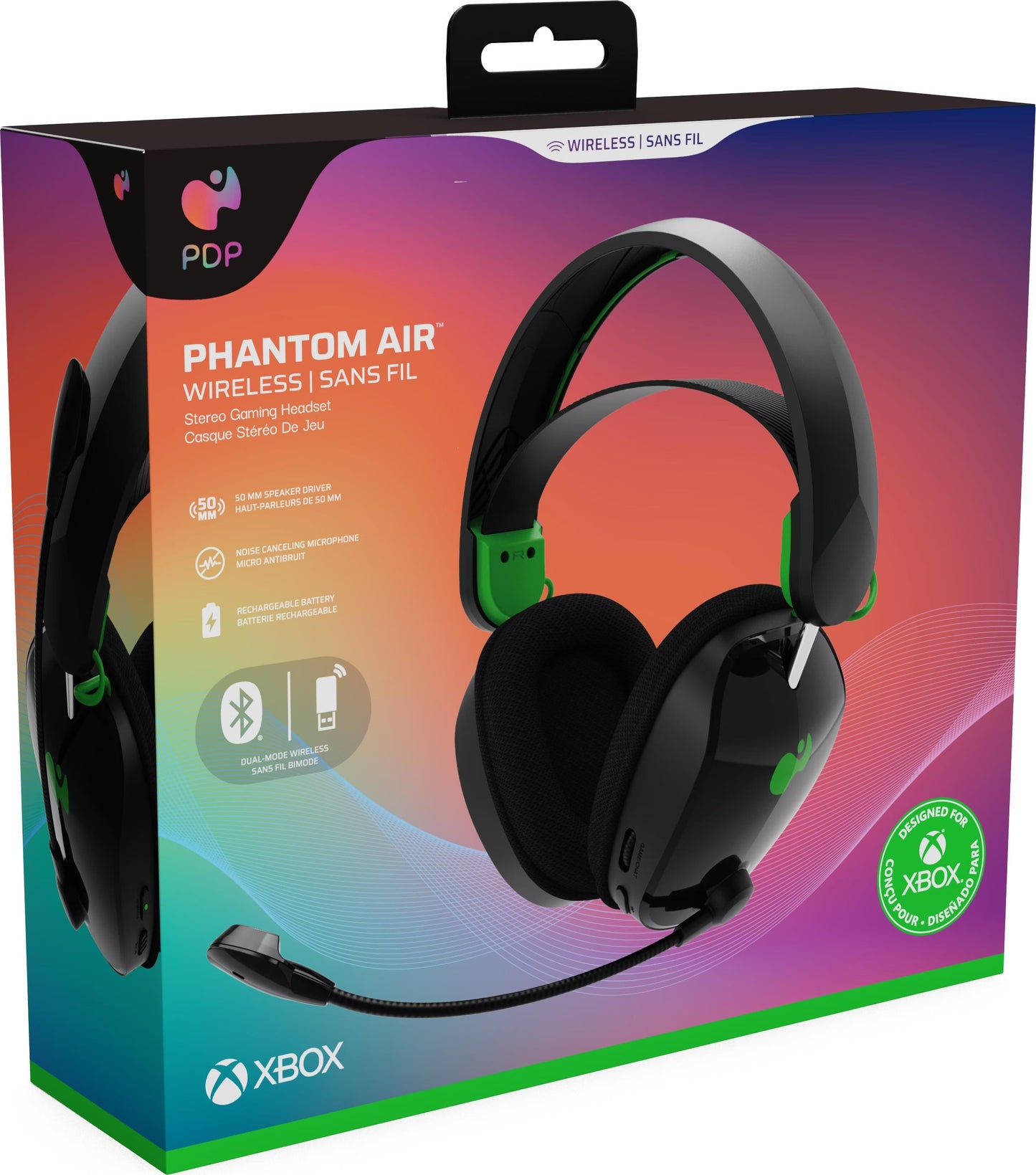 Casque gaming, PDP Xbox Phantom Wireless Headset noir et vert