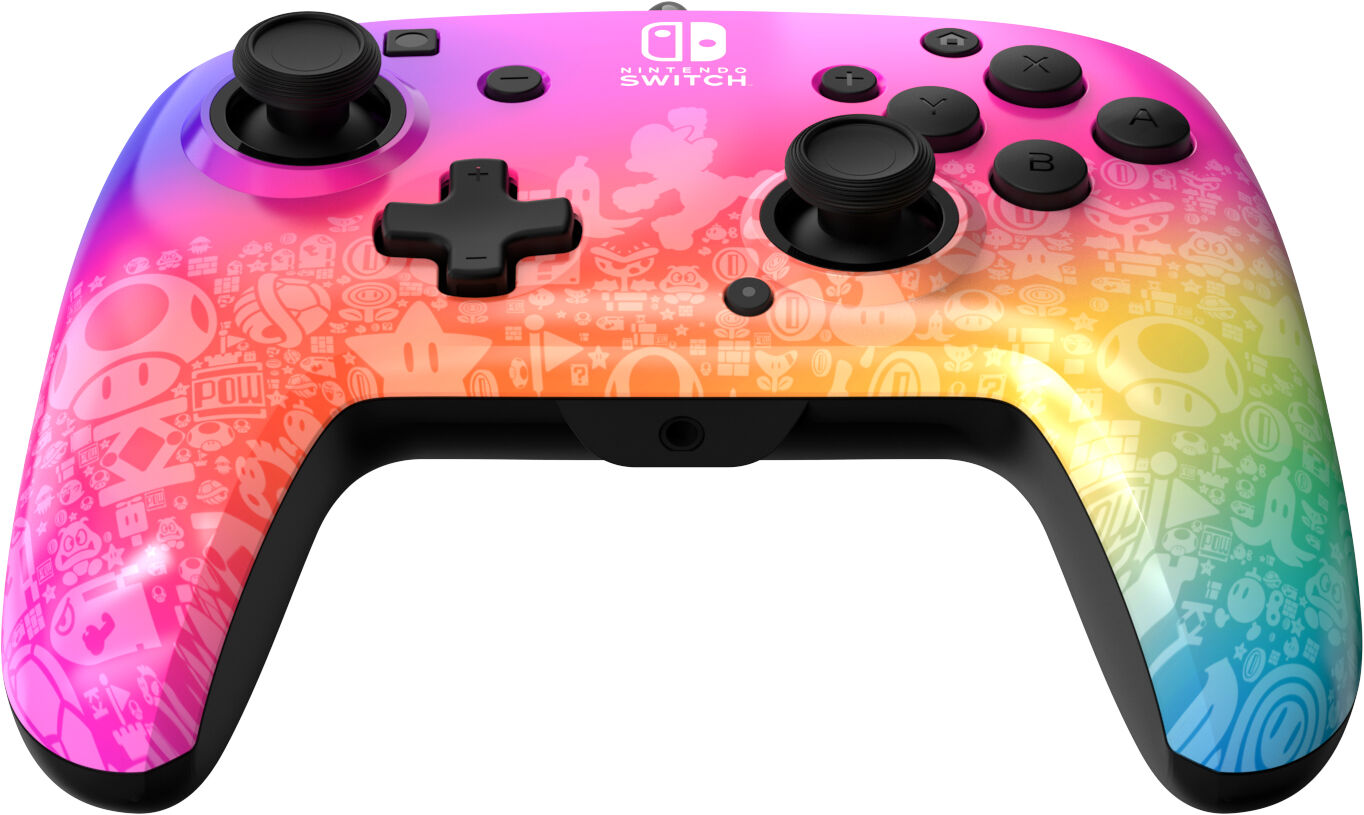 Manette filaire Switch REMATCH Super Mario vue face design Star Spectrum