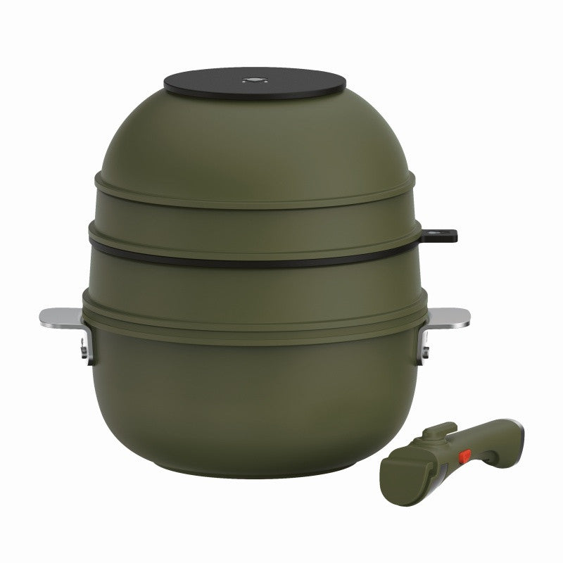 MASTERPRO Batterie de cuisine antiadhésive SHARE PLAY 10 pièces vert