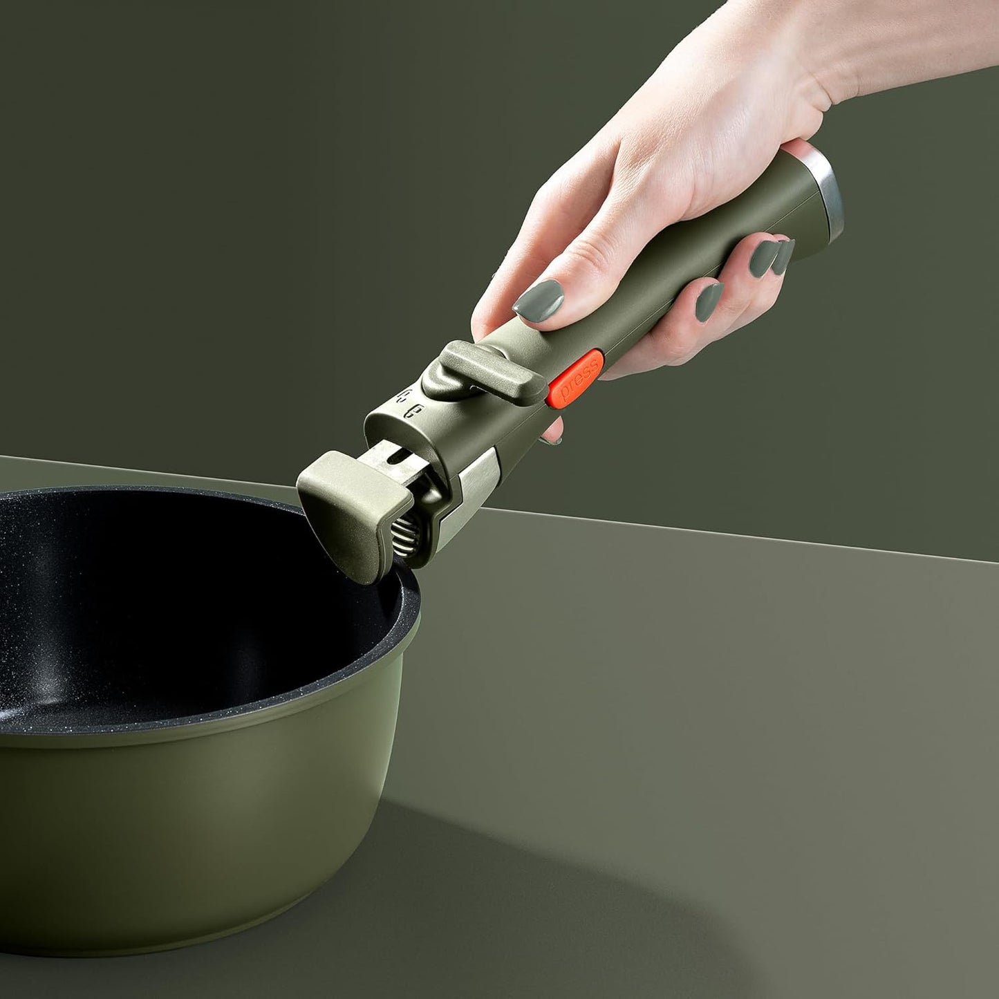 MASTERPRO Batterie de cuisine antiadhésive SHARE PLAY 10 pièces vert