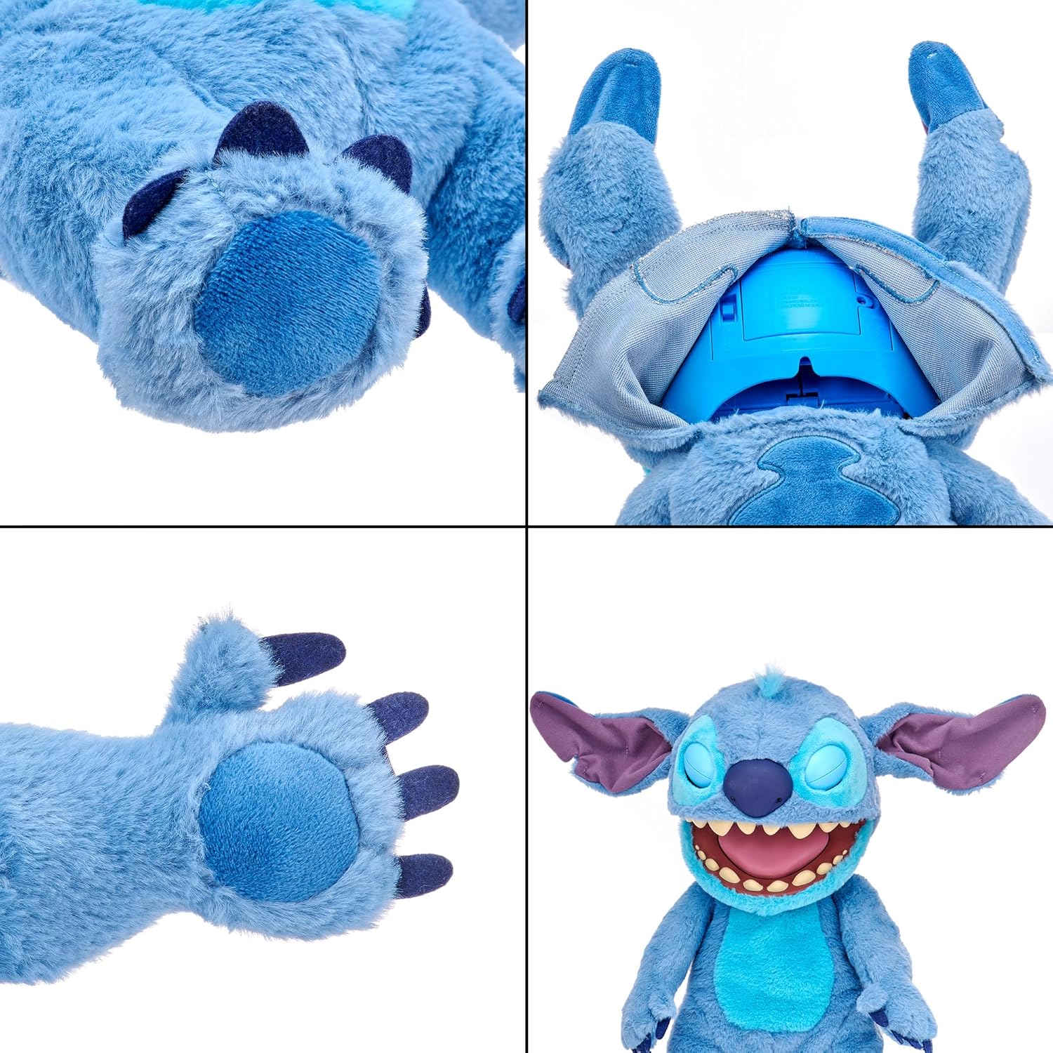 Peluche Stitch RealFX Disney avec fonctions sonores et langage extraterrestre Tantalog pour interactions réalistes